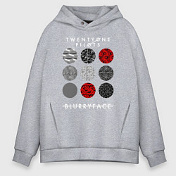 Толстовка оверсайз мужская TOP: Blurryface, цвет: меланж