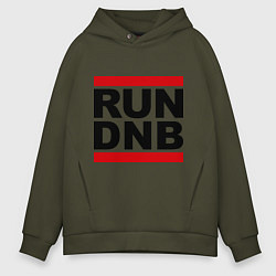 Толстовка оверсайз мужская RUN DNB, цвет: хаки