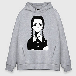Толстовка оверсайз мужская Wednesday Addams, цвет: меланж