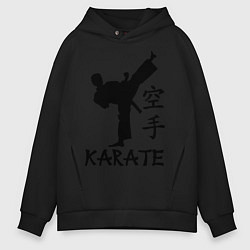 Толстовка оверсайз мужская Karate craftsmanship, цвет: черный