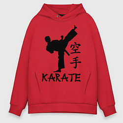 Толстовка оверсайз мужская Karate craftsmanship, цвет: красный