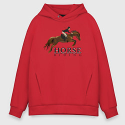 Толстовка оверсайз мужская HORSE RIDING, цвет: красный