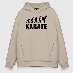 Толстовка оверсайз мужская Karate Evolution, цвет: миндальный