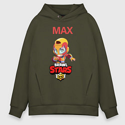 Толстовка оверсайз мужская BRAWL STARS MAX, цвет: хаки