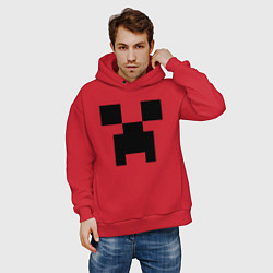 Толстовка оверсайз мужская Minecraft, цвет: красный — фото 2
