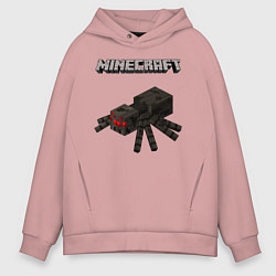 Толстовка оверсайз мужская Minecraft, цвет: пыльно-розовый