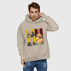 Толстовка оверсайз мужская Выбор Ведьмака, цвет: миндальный — фото 2