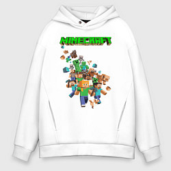 Толстовка оверсайз мужская Minecraft, цвет: белый