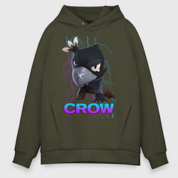 Толстовка оверсайз мужская Brawl Stars CROW, цвет: хаки