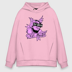 Толстовка оверсайз мужская LIL PEEP, цвет: светло-розовый