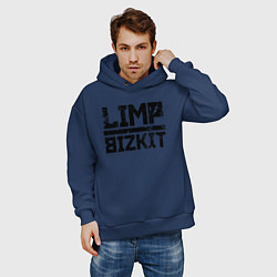 Толстовка оверсайз мужская LIMP BIZKIT, цвет: тёмно-синий — фото 2