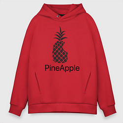 Толстовка оверсайз мужская PineApple, цвет: красный