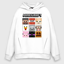 Толстовка оверсайз мужская MINECRAFT, цвет: белый