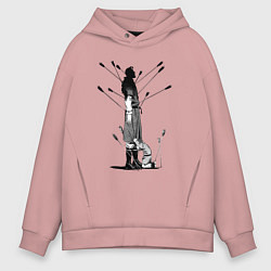 Толстовка оверсайз мужская Vinland saga, цвет: пыльно-розовый