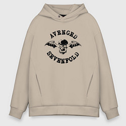 Толстовка оверсайз мужская Avenged Sevenfold, цвет: миндальный