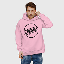 Толстовка оверсайз мужская Deftones, цвет: светло-розовый — фото 2