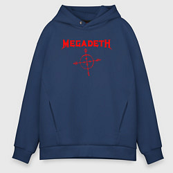 Толстовка оверсайз мужская Megadeth, цвет: тёмно-синий