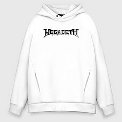 Толстовка оверсайз мужская Megadeth, цвет: белый