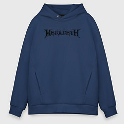 Толстовка оверсайз мужская Megadeth, цвет: тёмно-синий