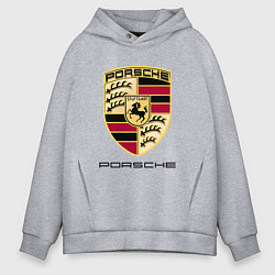 Толстовка оверсайз мужская PORSCHE, цвет: меланж