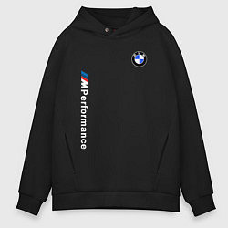 Толстовка оверсайз мужская BMW M PERFORMANCE 2020, цвет: черный