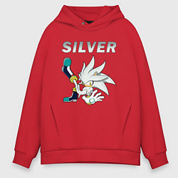 Толстовка оверсайз мужская SONIC Silver, цвет: красный