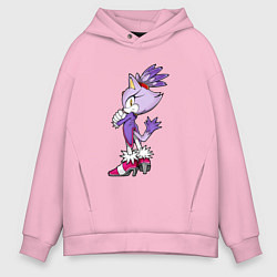 Толстовка оверсайз мужская SONIC Кошка Блейз, цвет: светло-розовый