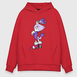 Толстовка оверсайз мужская SONIC Кошка Блейз, цвет: красный