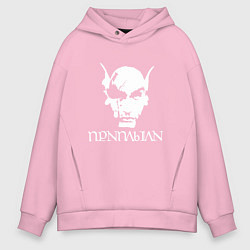 Толстовка оверсайз мужская TES - Приплыли, цвет: светло-розовый