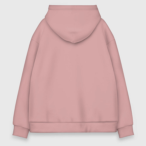 Мужское худи оверсайз HIM LOGO RED / Пыльно-розовый – фото 2