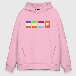 Толстовка оверсайз мужская ЮЖНЫЙ ПАРК, цвет: светло-розовый