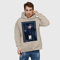 Толстовка оверсайз мужская BTS Black Swan, цвет: миндальный — фото 2