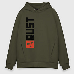 Толстовка оверсайз мужская RUST, цвет: хаки