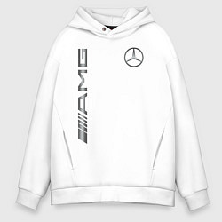 Толстовка оверсайз мужская MERCEDES-BENZ AMG, цвет: белый
