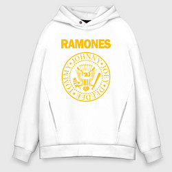 Толстовка оверсайз мужская RAMONES, цвет: белый