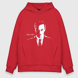 Толстовка оверсайз мужская Moriarty: Miss me?, цвет: красный
