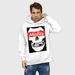 Толстовка оверсайз мужская Misfits, цвет: белый — фото 2