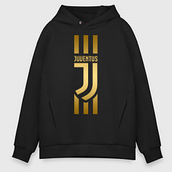 Толстовка оверсайз мужская JUVENTUS, цвет: черный