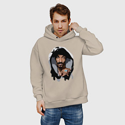 Толстовка оверсайз мужская Snoop Dogg, цвет: миндальный — фото 2