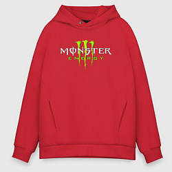 Толстовка оверсайз мужская MONSTER ENERGY, цвет: красный