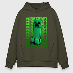 Толстовка оверсайз мужская MINERCRAFT CREEPER, цвет: хаки