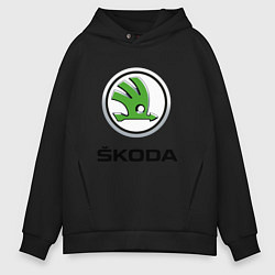 Толстовка оверсайз мужская SKODA, цвет: черный