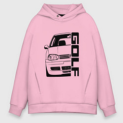 Толстовка оверсайз мужская Volkswagen Golf Z, цвет: светло-розовый
