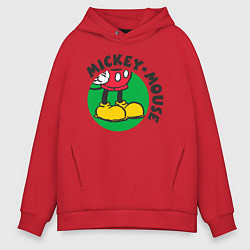 Толстовка оверсайз мужская Mickey Mouse, цвет: красный