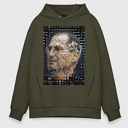 Толстовка оверсайз мужская Стив Джобс, цвет: хаки