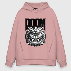 Толстовка оверсайз мужская КАКОДЕМОН DOOM Z, цвет: пыльно-розовый