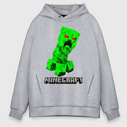 Толстовка оверсайз мужская MINECRAFT CREEPER, цвет: меланж