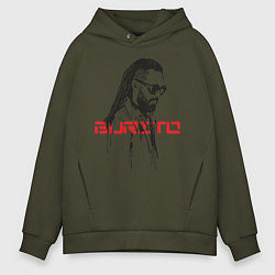 Толстовка оверсайз мужская Группа Burito, цвет: хаки