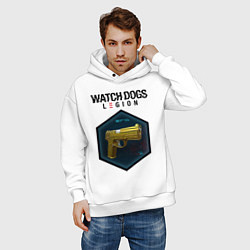 Толстовка оверсайз мужская Watch Dogs Legion, цвет: белый — фото 2