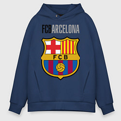 Толстовка оверсайз мужская Barcelona FC, цвет: тёмно-синий